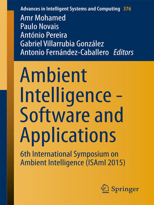 cover image of Ambient Intelligence--Software and Applications